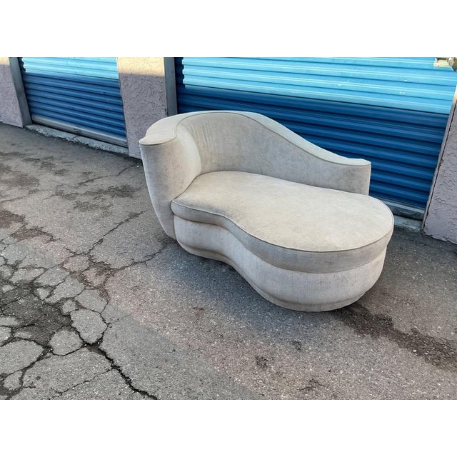 Vladimir Kagan Style Chaise Lounge Post Modern For Sale In San Diego - Image 6 of 7
