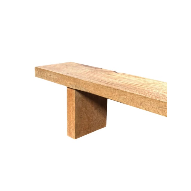 Contemporary Sculptural Mango Wood Bench Modern Organic For Sale - Image 3 of 5