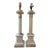 Vintage Alabaster Column Lamp Pair For Sale