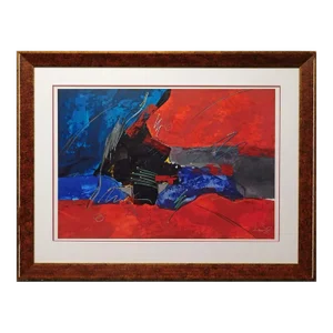 Eric Waugh "Blair I" Original Mix Media Paper With Custom Framed