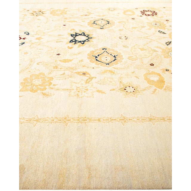 Solo Rugs Eclectic, One-of-a-Kind Hand-Knotted Area Rug - Ivory, 9' 0" x 11' 9" For Sale - Image 4 of 8