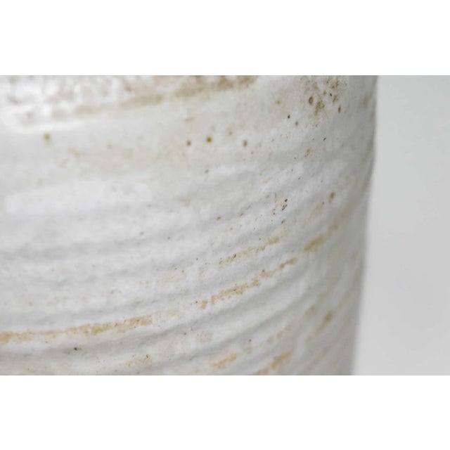 Dove Gray Vintage Clyde Burt Ceramic Vessel For Sale - Image 8 of 9