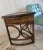 Wood 1970s French Side Table Faux Ostrich Leather Bamboo Wood For Sale - Image 7 of 13