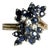 Vintage 14k Yellow Gold Victorian Revival Sapphire & Diamond Waterfall Cluster Ring, Size 7.25 For Sale