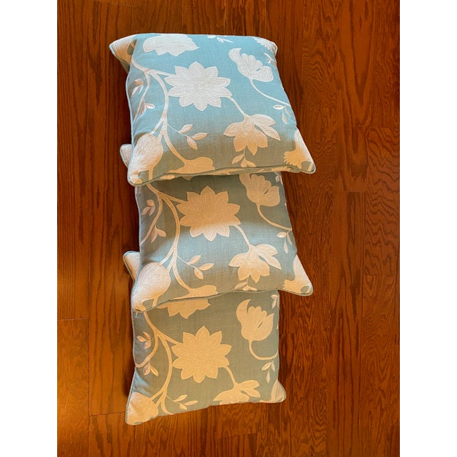 Set of 3 Down Custom Set of Removable Covers Including Insert Pillows For Sale - Image 10 of 12