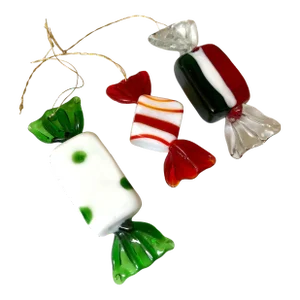 3 Italian Murano Glass Ornaments
