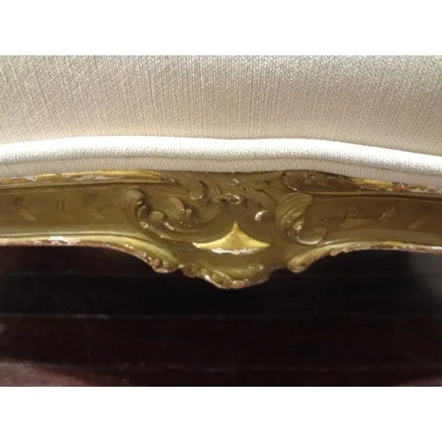Late 19th Century Late 19th Century Italian Louis XV Style Giltwood Loveseat For Sale - Image 5 of 11