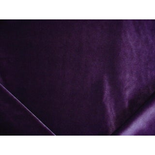 Traditional Zoffany Veda Plum Purple Velvet Drapery Upholstery Fabric - 4-3/8y For Sale
