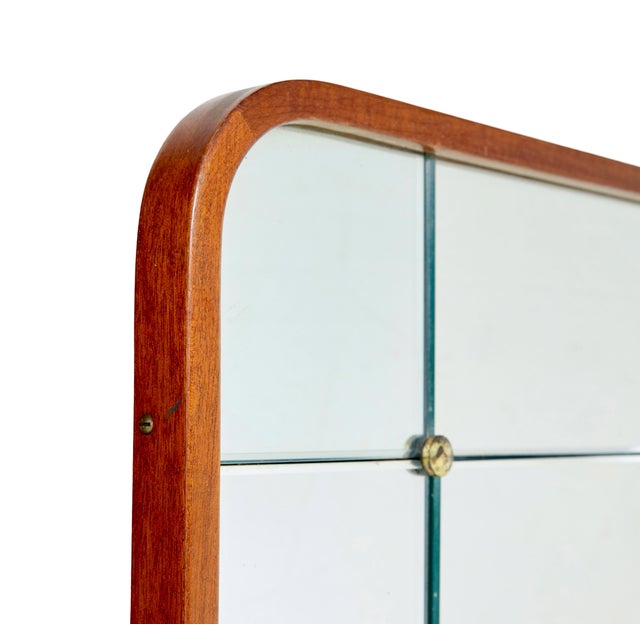 1960s Mid-Century Swedish Shaped and Segmented Wall Mirror, 1960 For Sale - Image 5 of 7
