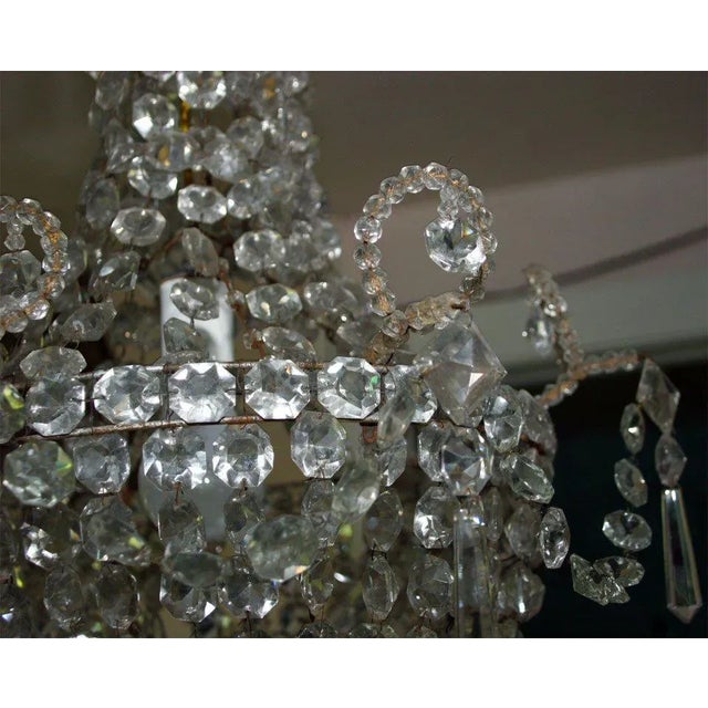 Mid 19th Century Napoleon III Lustre De Fete Crystal Chandelier For Sale In New York - Image 6 of 11