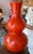 Chinese Huge 21” Orange Double Gourd Chinese Peking Glass Vase For Sale - Image 3 of 4