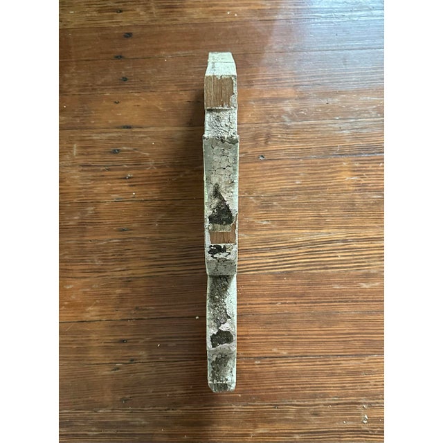 Late 19th Century Antique White Distressed Wood Swan Head Corbel / Architectural Fragment #3 For Sale - Image 5 of 5