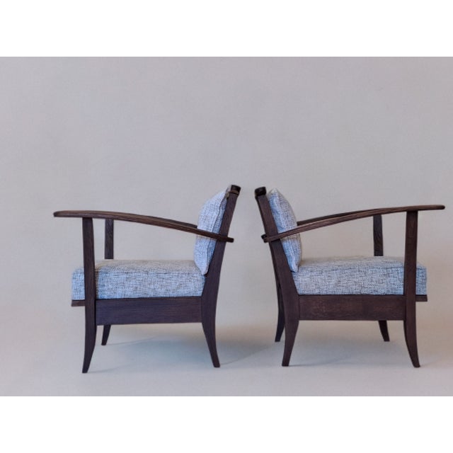 Uluv Oak Armchairs, Czech Mid-Century 1950s from Uluv Krásná Jizba, Set of 2 For Sale - Image 4 of 14