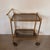 Metal Serving Cart in Gilded Brass For Sale - Image 7 of 7