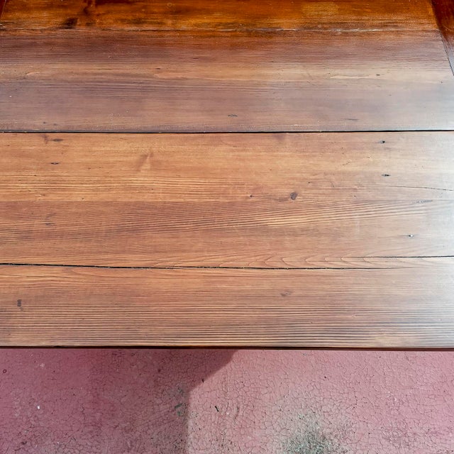 Extendable Pull-Out Table in Solid Fir Wood, Italy, 19th Century For Sale - Image 15 of 17