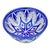 Mid 20th Century Blue Moorish-Patterned Ceramic Decorative Bowl For Sale