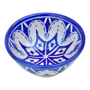 Mid 20th Century Blue Moorish-Patterned Ceramic Decorative Bowl