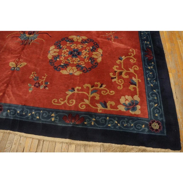 Early 20th Century Chinese Peking Carpet ( 11'9" x 13'3" - 358 x 404 ) For Sale - Image 10 of 12