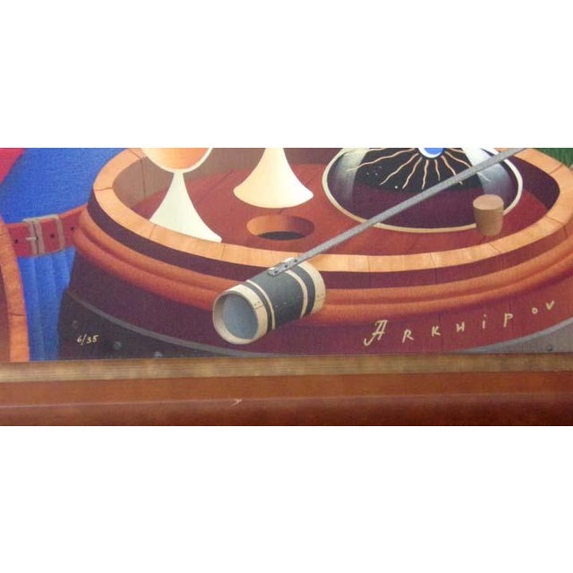 Impressionist Anton Arkhipov "Spirit of the Wine"Hand Signed Custom Framed Art For Sale - Image 3 of 4