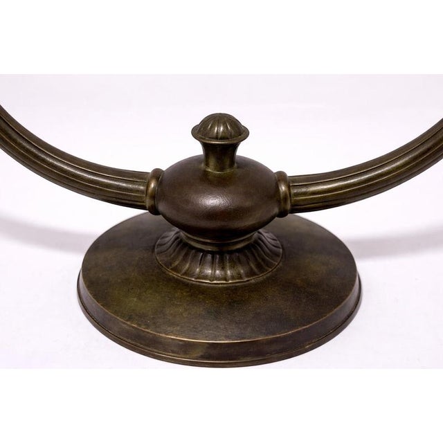 Swedish Art Deco Bronze 2-Arm Candelabra from GAB, Sweden, 1930s For Sale - Image 6 of 8