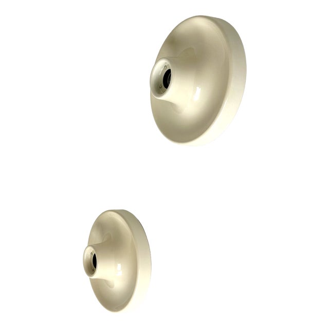 Cream Bulbo Wall or Ceiling Lights from Tronconi, Italy, 1970s, Set of 2 For Sale