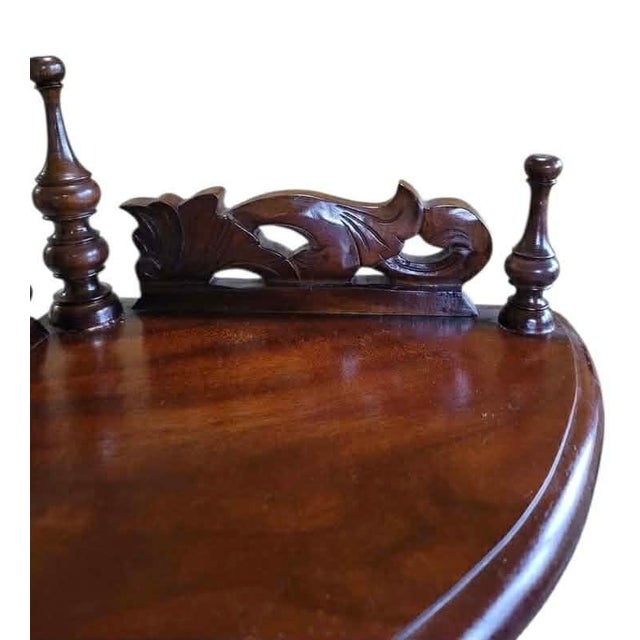 2000 - 2009 Vintage Pair of Mahogany Victorian Corner Four Tiered Shelf For Sale - Image 5 of 8
