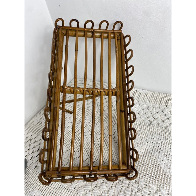 Wall Shelf in Rattan and Bamboo attributed to Franco Albini, Italy, 1960 For Sale - Image 9 of 15
