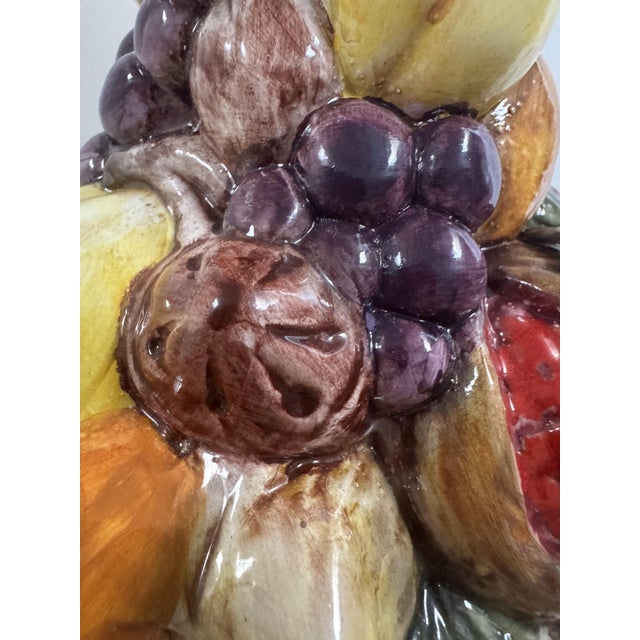 Mid-20th Century Italian Majolica Ceramic Fruit Topiary Centerpiece, 1970s For Sale - Image 7 of 12