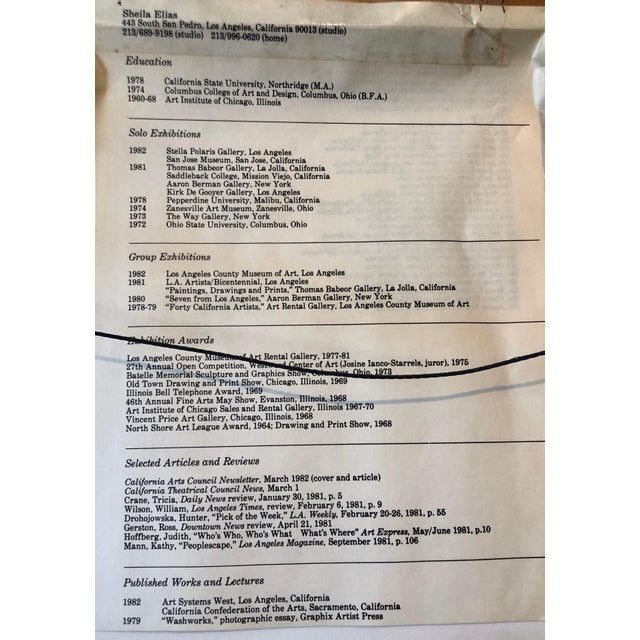 1980s Sheila Elias, 1980's Mixed Media Painting Glitter Feminist Pop Art Miami Artist Sheila Elias, 1980 For Sale - Image 5 of 16