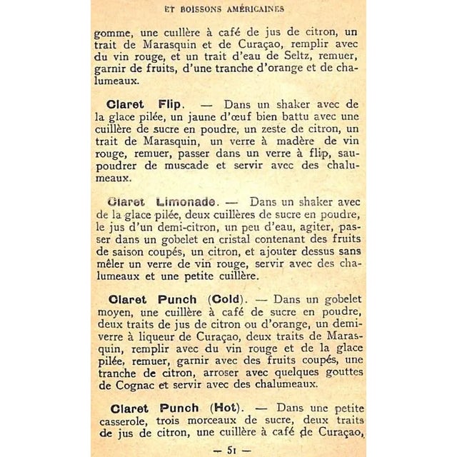 1970s "900 Recettes De Cocktails Et Boissons Americaines" Book 1947 Torelli, Adolphe For Sale - Image 5 of 8