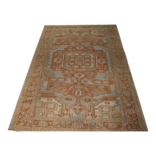 Antique Persian Sultanabad Wool 5x7 Grey, Rust & Ivory Handmade Area Rug #1142910 For Sale