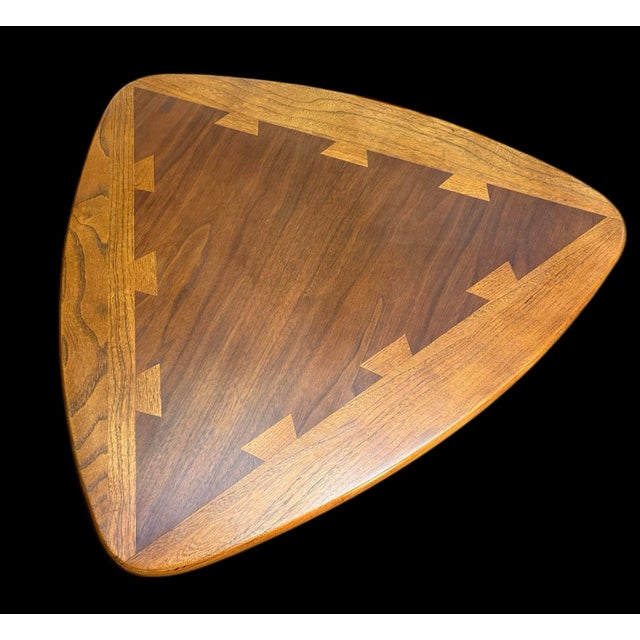 1960s Lane Acclaim Guitar Pick Triangle Side End Table For Sale - Image 6 of 11