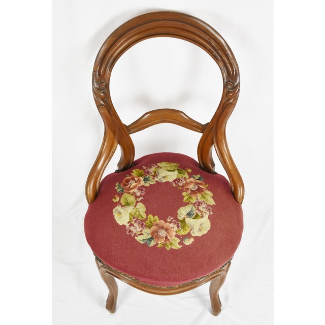 Antique Victorian Needlepoint Side Chair Chairish