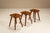 Stools in Stained Pine, 1960s, Set of 3 For Sale - Image 9 of 9