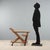 1950s service trolley made of beech wood, featuring an elegant and functional design attributed to Cesare Lacca. The...