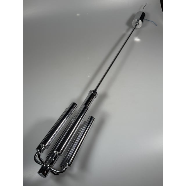 Chrome Plated Chandelier, 1970s For Sale - Image 18 of 18