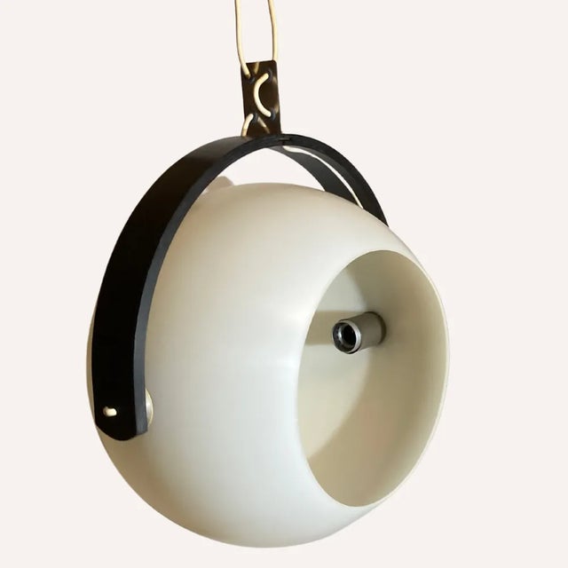 Wood Space Age Ball Sphere Pendant from Temde, Switzerland, 1970s For Sale - Image 7 of 9