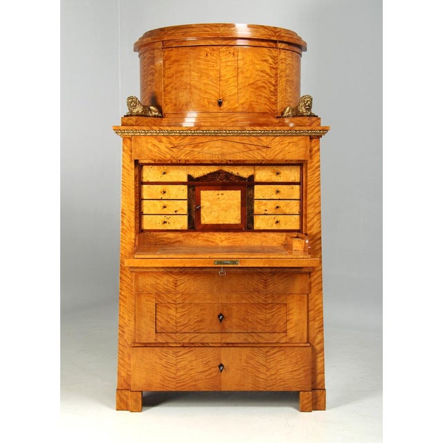 Antique Biedermeier secretary in conical form Berlin / Brandenburg Birch tree Biedermeier around 1825 Dimensions: H x W x...