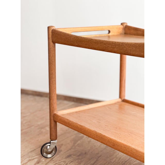 Mid-Century Modern Teak Serving Trolley by Andreas Tuck, Denmark, 1960s For Sale - Image 15 of 16