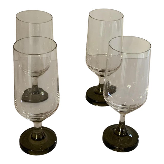 Vintage Mid-Century Modern Rosenthal Variation Smoke Sherry Glasses Set of 4 For Sale