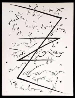 Rafael Alberti, Letter Z, Original Lithograph, 1972