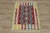 Tribal 1960s Turkish Geometric Red and Blue Hand Knotted Kilim Rug For Sale - Image 3 of 13