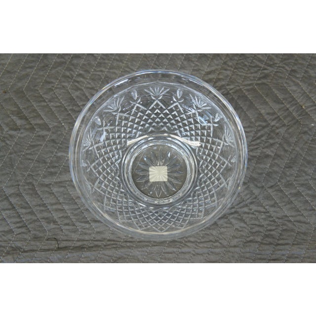Transparent Vintage Waterford Irish Lead Crystal Killarney Pedestal Bowl Centerpiece For Sale - Image 8 of 13