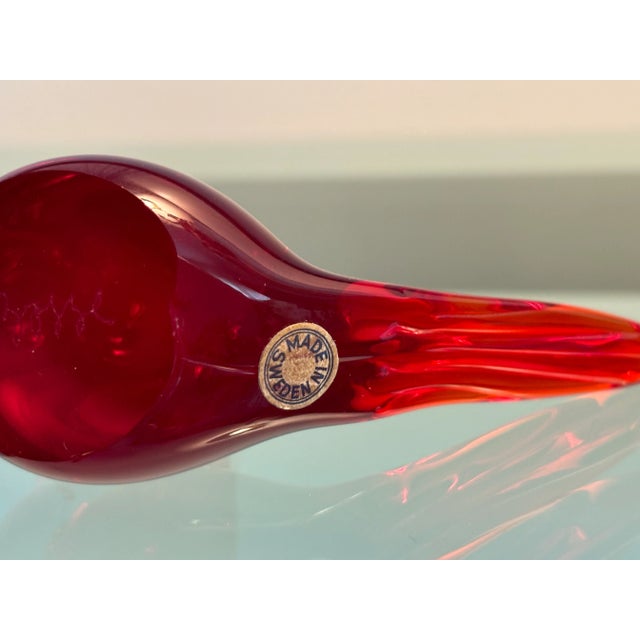 Vintage Swedish Glass Cardinal - Signed For Sale - Image 4 of 5