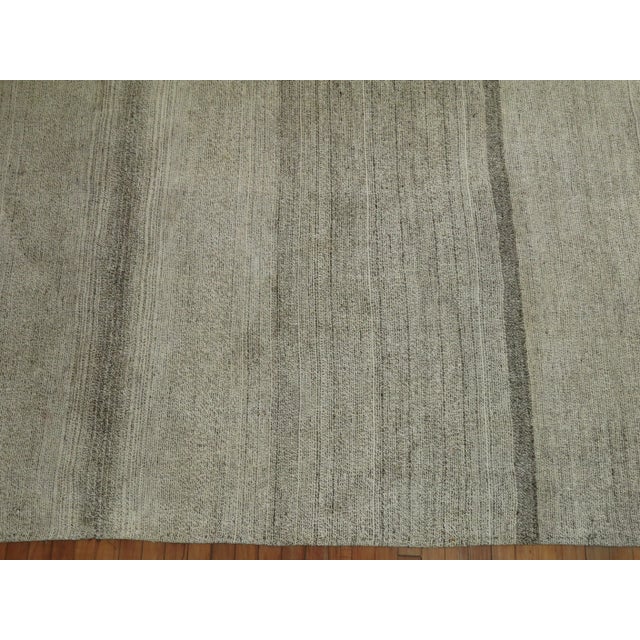 Mid 20th Century Large Gray Square Turkish Kilim, 10'9'' X 10'11'' For Sale - Image 5 of 8