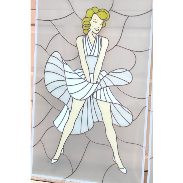 White Vintage Movie-Inspired Stained Glass Style Art Panels – Marilyn Monroe, Fred Astaire, Ginger Rogers, Gene Kelly, Cyd Charisse For Sale - Image 8 of 18