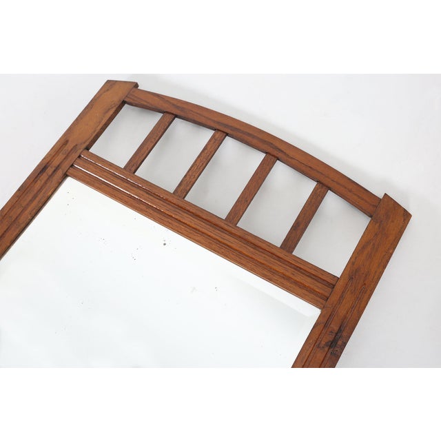 Art Deco Mirror in Wood with Facet Cut Mirror, 1930s For Sale - Image 3 of 11