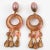 Modern Dominique Denaive Paris Rose Brown Resin Pair of Dangle Clip Earrings For Sale - Image 3 of 7