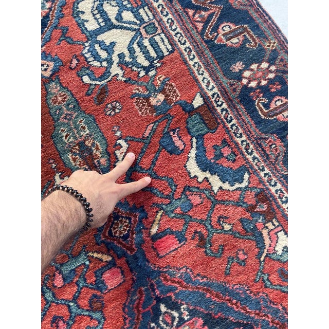 Brown Antique Persian Malayer Over-sized Extra Long Beautiful Cypress Tree Runner Rug 3.4 x 17 For Sale - Image 8 of 17