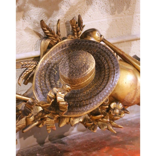 Early 19th Century French Louis XV Rococo Giltwood Console With Rouge Marble Top For Sale In Dallas - Image 6 of 18